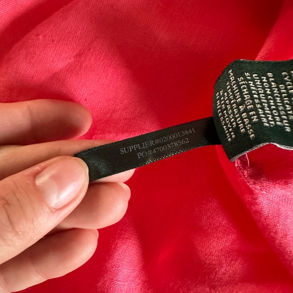 Ralph Lauren Hot Pink Linen Long Sleeve - Picture 7 of 9